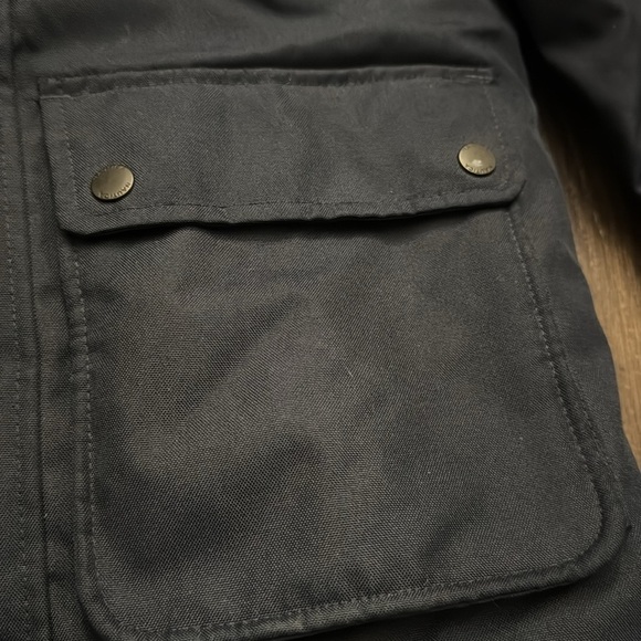 🟣 NAVY BLUE HOODED NAUTICA UTILITY COAT SIZE MEDIUM 10/12 BOYS - Picture 4 of 10